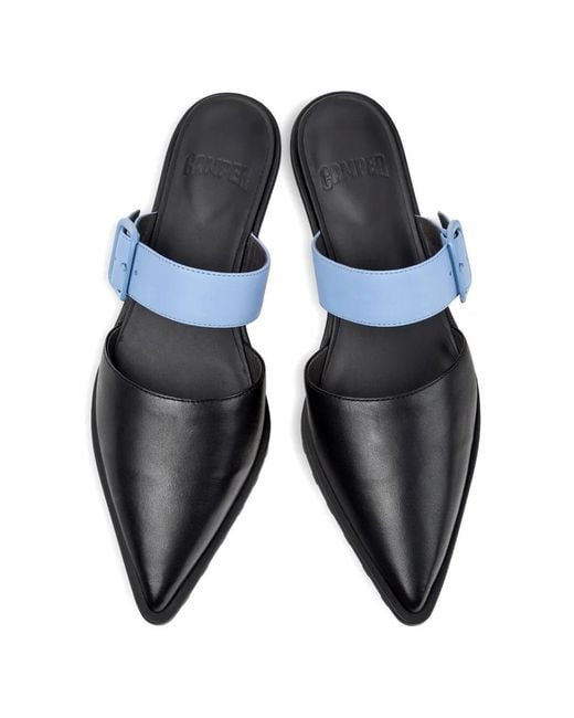 Camper White Anita Buckles Mules