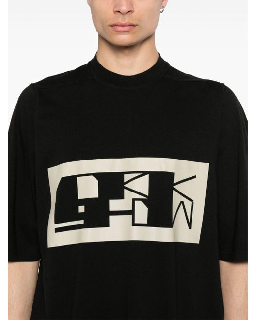 Rick Owens Jumbo T-shirt Met Logoprint in het Black voor heren