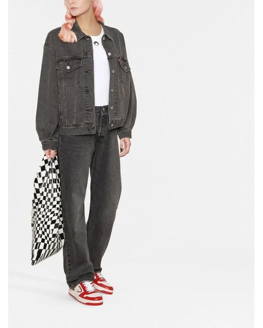 Levi's Black Buttoned-Up Denim Jacket