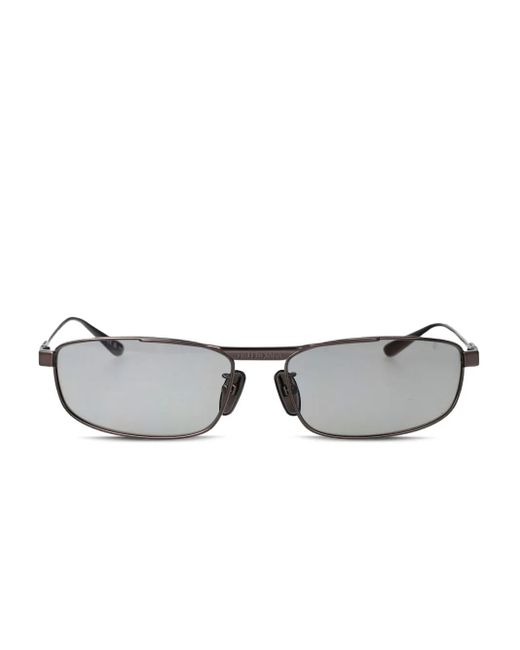 Balenciaga Gray Rectangle-Frame Sunglasses
