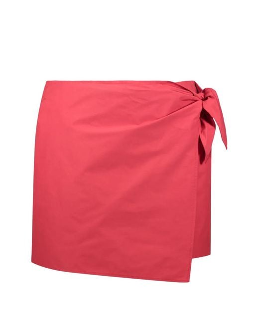 RED Valentino Red Wrap-Style Side-Tie Mini Skort