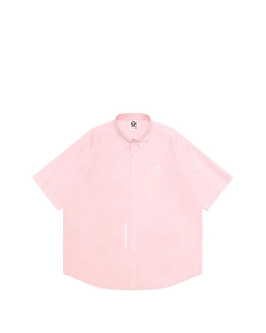 Aape By A Bathing Ape Pink Short-Sleeved Shirt for men