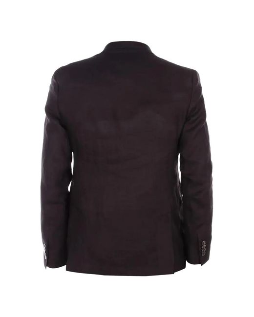 Alpha Studio Black Double-Breasted Blazer for men