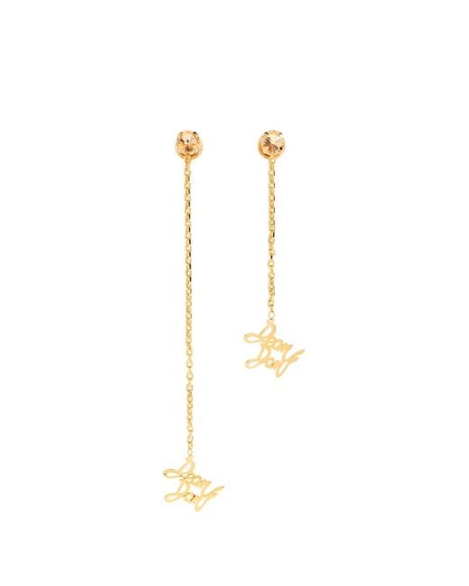 DSquared² White Chain Script Ohrringe