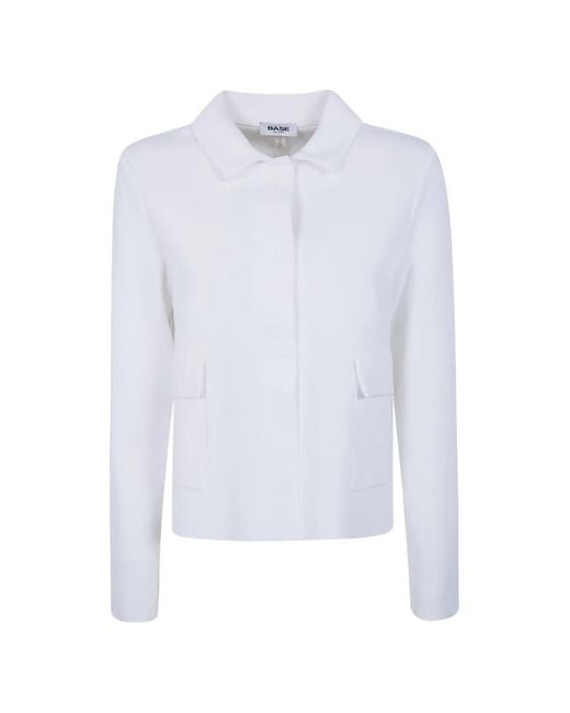 Base London White Flap Pocket Jacket