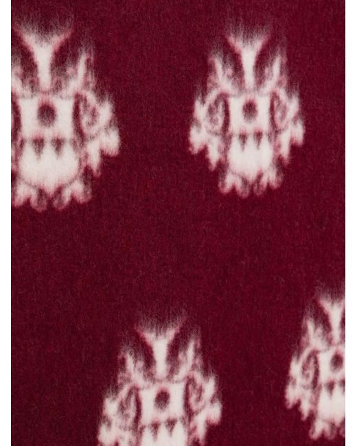 Bally Purple Intarsia Scarf