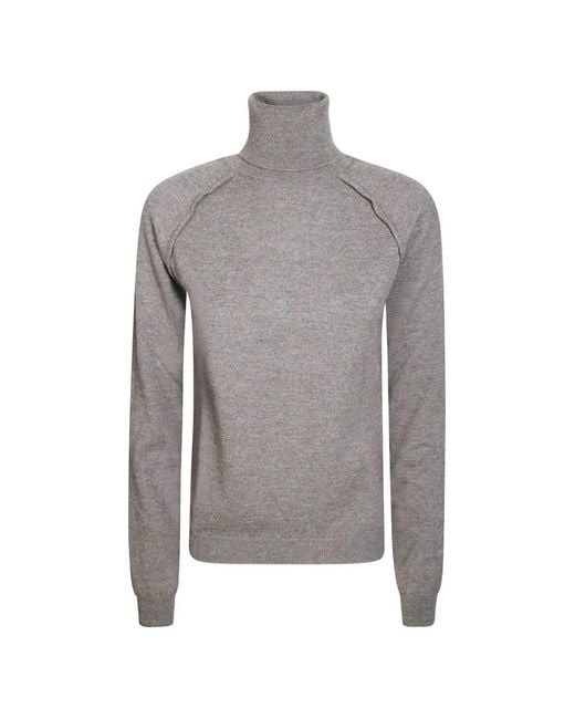 Dondup Gray Roll-Neck Long-Sleeve Sweater