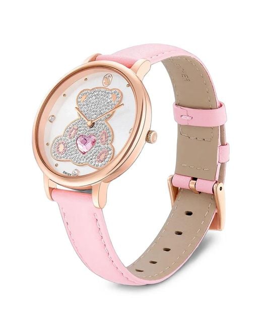 Swarovski Pink Teddy Crystal 35Mm Watch
