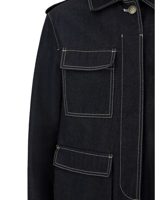 Herno Blue Flap-Pockets Field Jacket