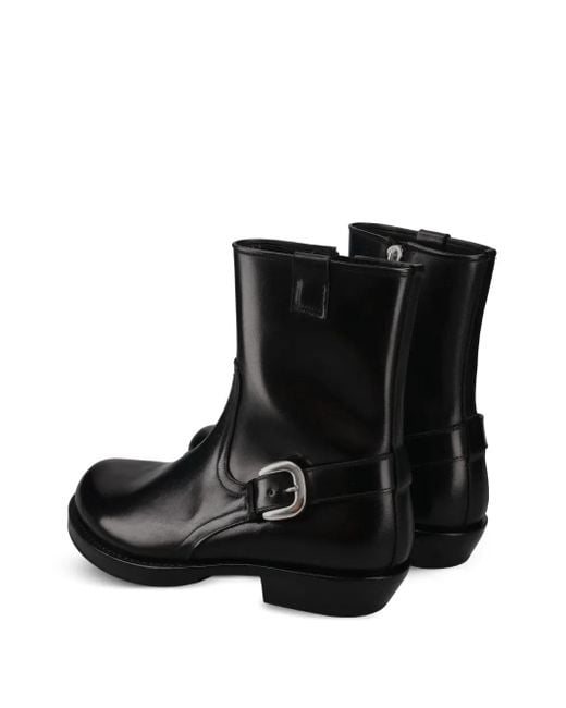 Premiata Black Zip Buckle Boots for men