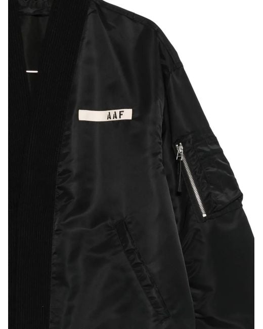 Applied Art Forms Black Logo-Patch Jacket for men