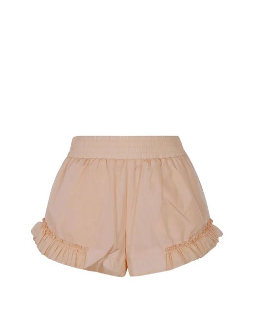 Simone Rocha Natural Frill Track Shorts