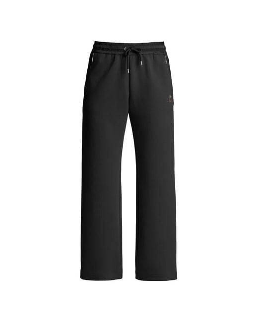 Parajumpers Black Shanley Logo-Patch Track Pants