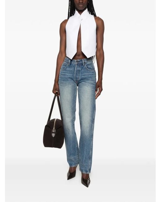 Tom Ford Blue Logo-Patch Jeans