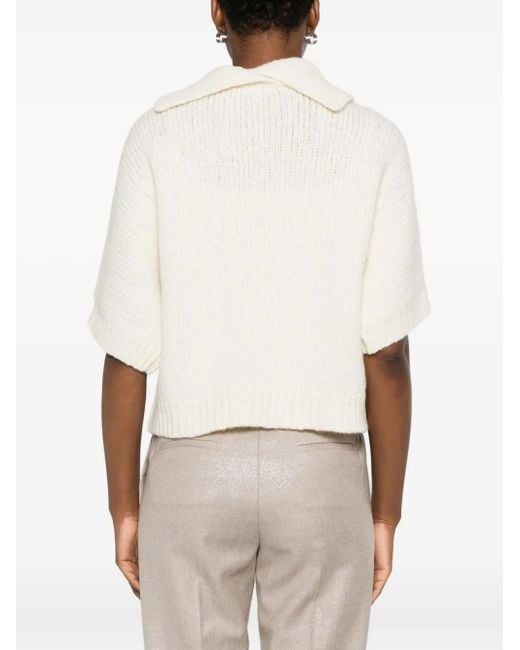 Peserico White Turtleneck Sweater