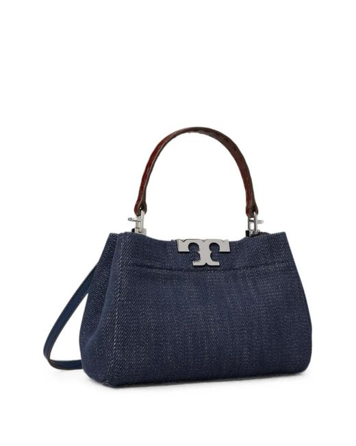 Tory Burch Blue Mini Eleanor Denim Cartable