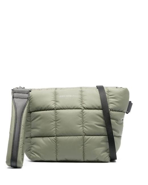 VEE COLLECTIVE Gray Porter Quilted Shoulder Bag