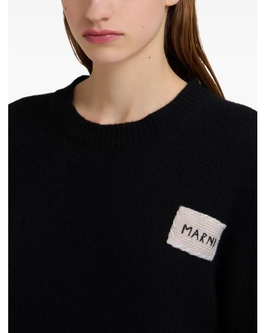 Marni カシミア バルーンスリーブ セーター Black