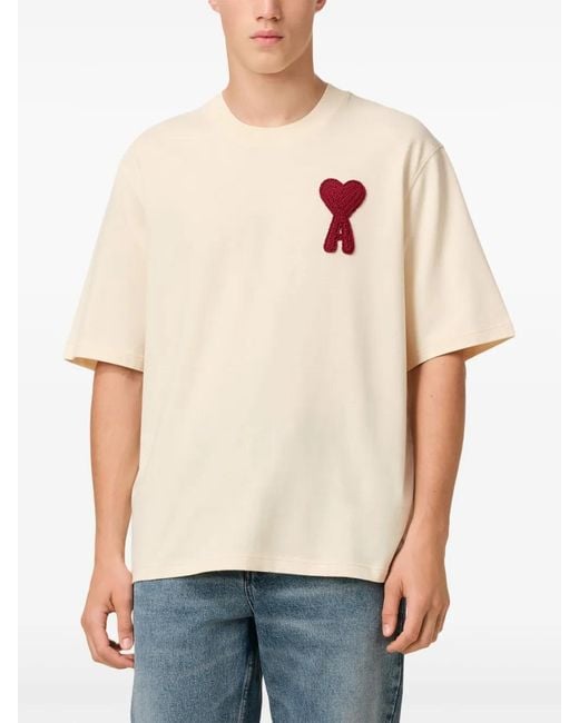 AMI White Patch T-Shirt for men