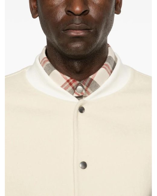 Jil Sander Natural Contrast-Sleeve Bomber Jacket for men