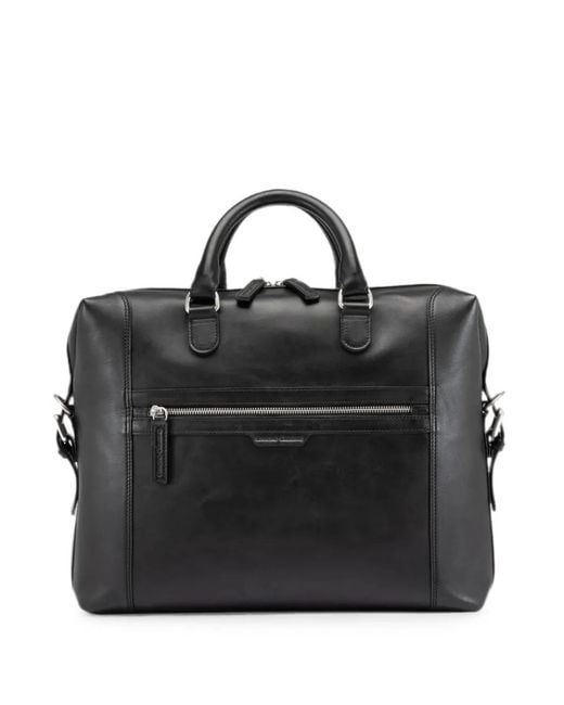 Officine Creative Black Jules 003 Leather Holdall for men