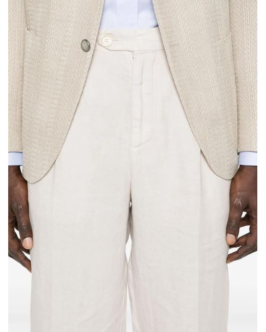 メンズ Brunello Cucinelli リネン パンツ White