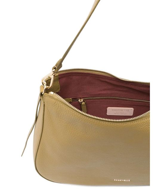 Coccinelle Natural Medium Nory Detachable-Strap Leather Shoulder Bag