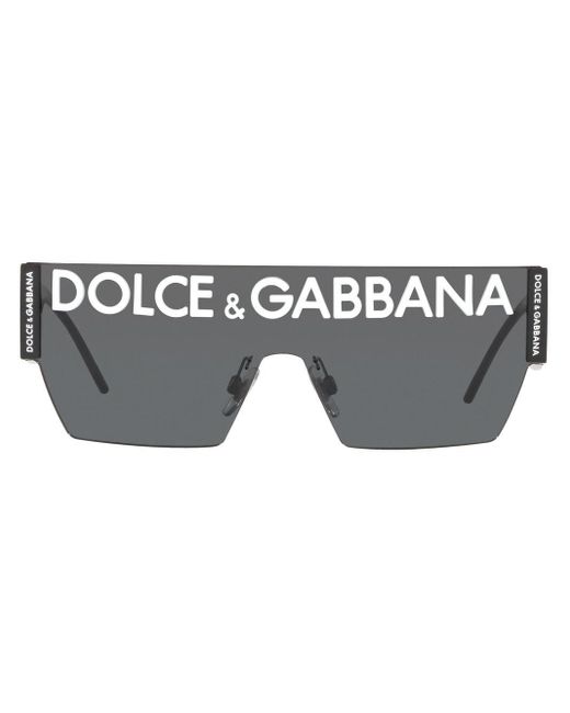 Dolce & Gabbana Black Chunky Logo Sunglasses for men