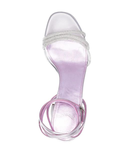 Bettina Vermillon White Babsy 110 Mm Sandals