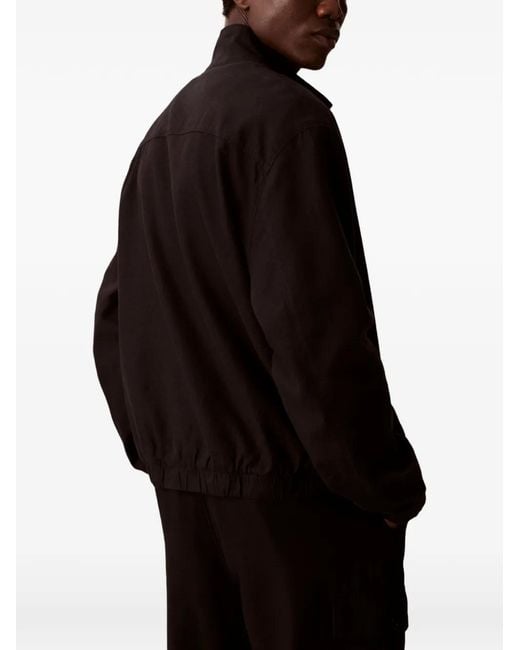 Calvin Klein Black Harrington Bomber Jacket for men