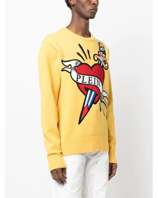 Philipp Plein Yellow Jumper for men
