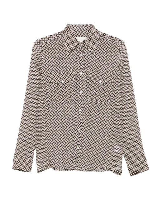 Chemise À Imprimé Géométrique Xacus en coloris Gray