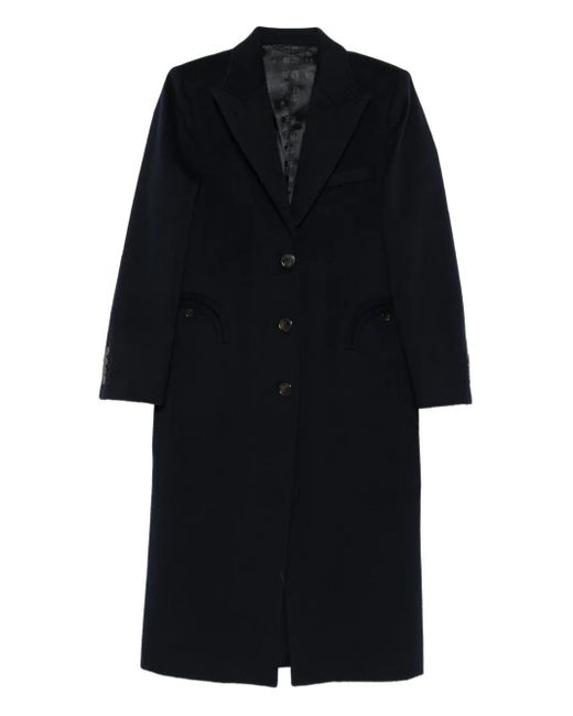 Blazé Milano Black Einreihiger Mantel mit Taschen