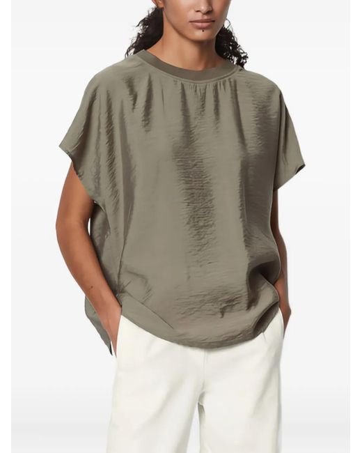 Marc O' Polo Green Draped Short-Sleeve Top