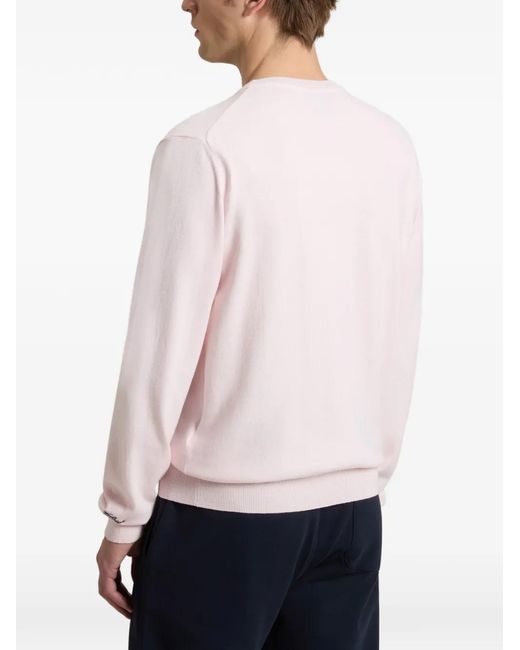 Woolrich Pink Logo Cotton Crewneck Embroidered-Logo Sweatshirt for men