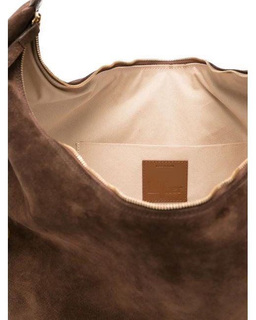 Liffner Brown Suede Shoulder Bag