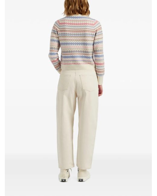 Chinti & Parker White Pull Fair Isle
