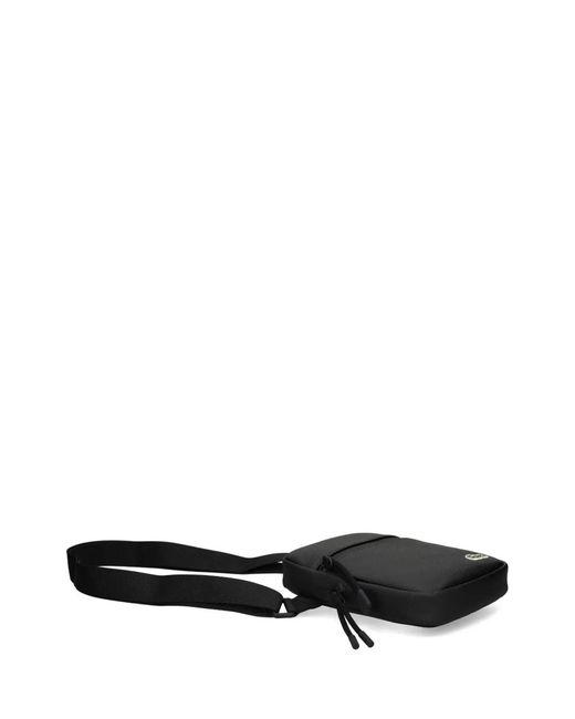 Lacoste Black Logo-Appliqué Messenger Bag for men