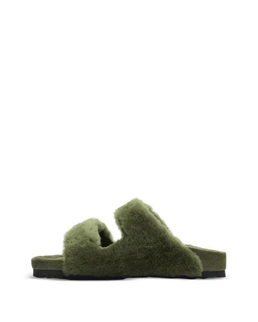Birkenstock Green Sandales Arizona En Peau Lainée