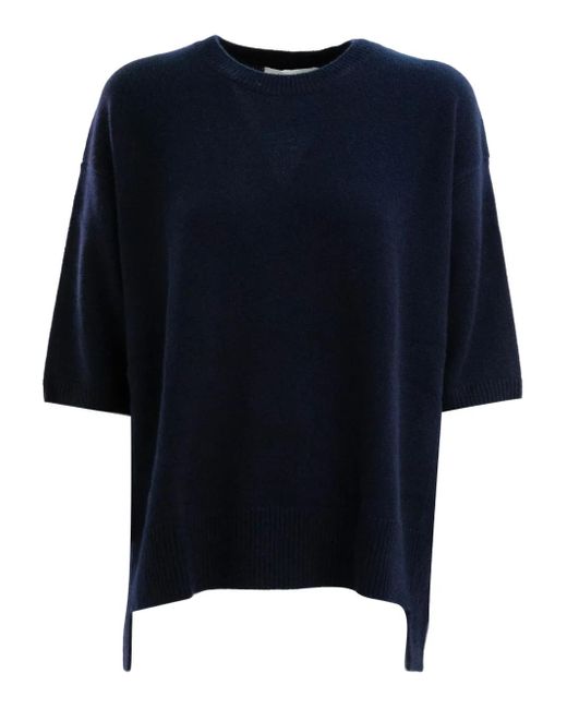 Lisa Yang Blue Short-Sleeve Sweater