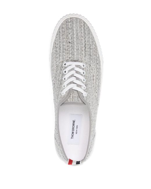Thom Browne Heritage Tweed-Sneakers in White für Herren