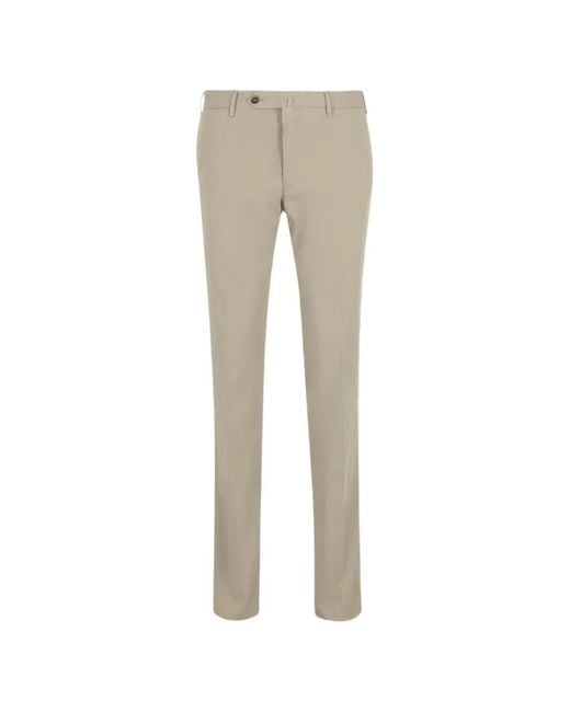 PT Torino Natural Button Chino Trousers for men