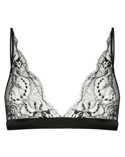 Fleur Of England Black Boudoir Lace Bra