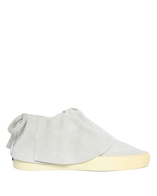 Fear Of God White Moc Layered Suede Loafers for men