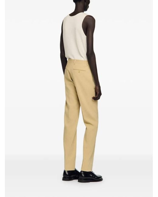 Sandro Natural Wool Suit Trousers for men