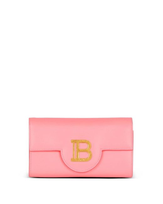 Balmain Pink B-buzz Leather Wallet-on-chain