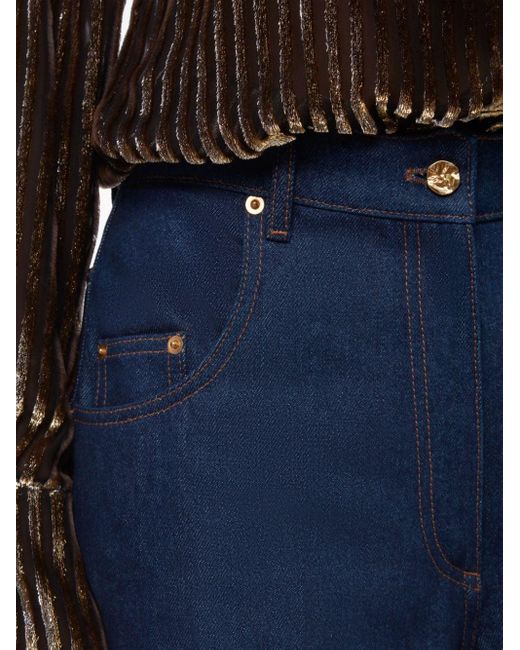 Nina Ricci Blue Flared Wide-leg Jeans
