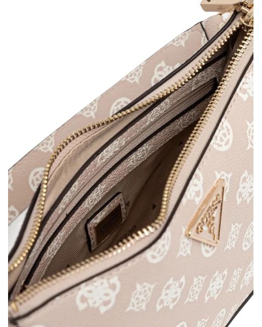 Guess Natural Daryna Monogram-Print Shoulder Bag