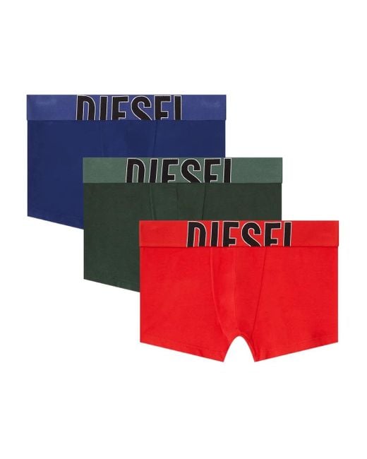 DIESEL Red Damien-D-Pop-3Pack-55 Boxer Briefs for men