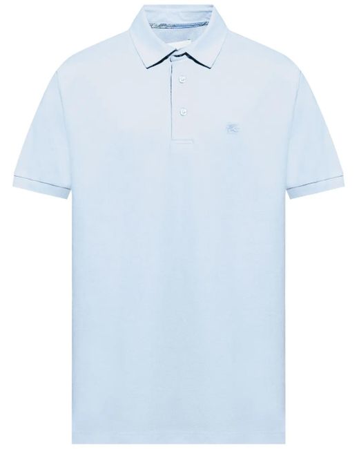 Etro Blue T-Shirt And Polo Shirt for men